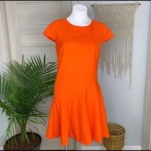J Crew Asymmetrical Flounce Dress